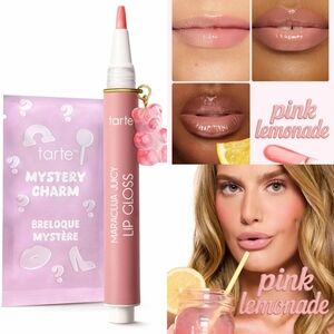 🍋New Release🍋BNIB LE Tarte PINK LEMONADE W/CHARM Maracuja Juicy Lip Lipgloss!